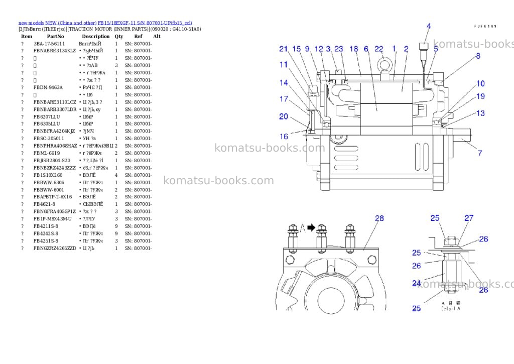 Komatsu fb15/18exgf-11 s/n 807001-up Parts catalog cover Page 4 Komatsu fb15/18exgf-11 s/n 807001-up Parts catalog cover Page 4