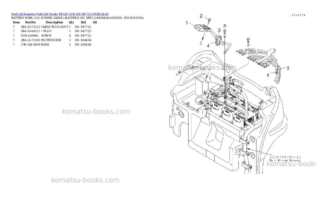 Komatsu FB15F-12-B S/N 847722-UP Parts catalog cover Page 9 Komatsu FB15F-12-B S/N 847722-UP Parts catalog cover Page 9