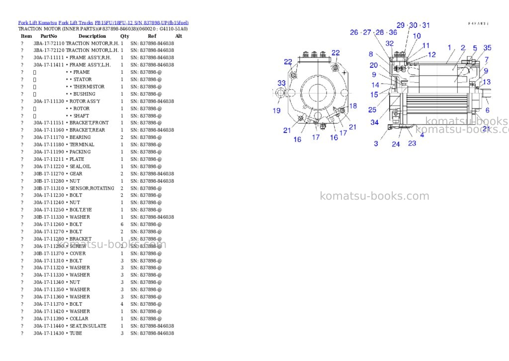 Komatsu FB15FU/18FU-12 S/N 837898-UP Parts catalog cover Page 10