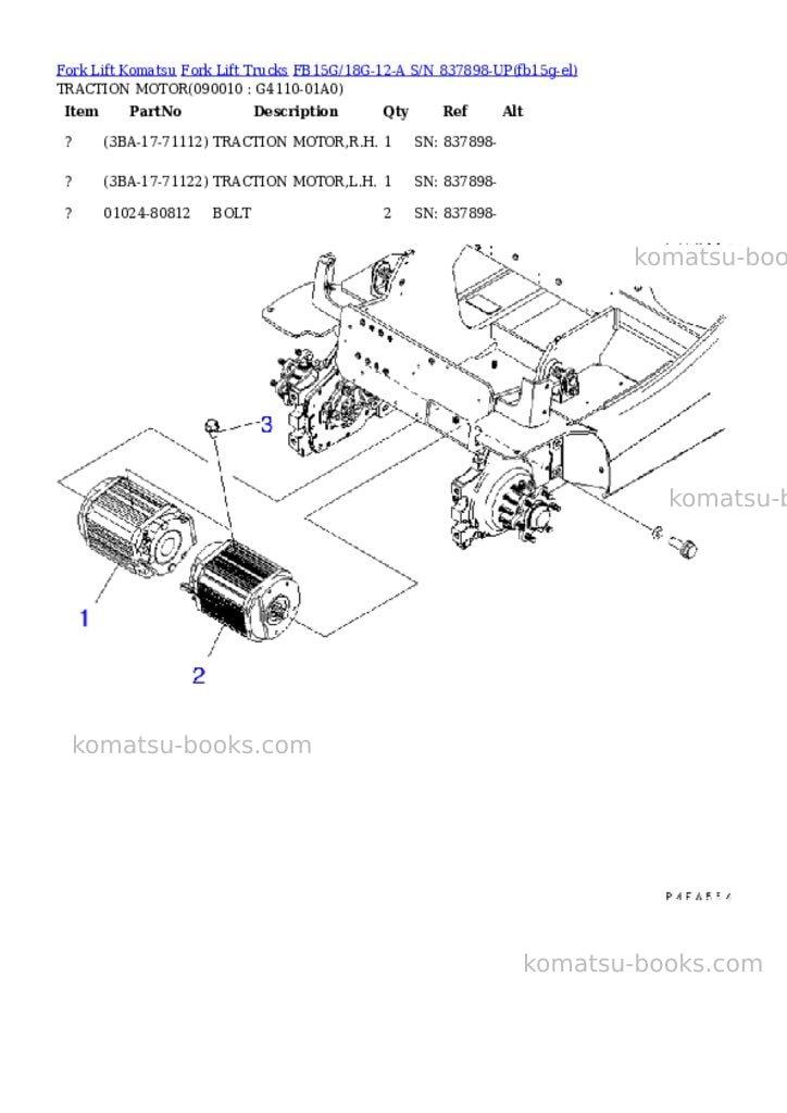 Komatsu fb15g/18g-12-a s/n 837898-up Parts catalog cover Page 8