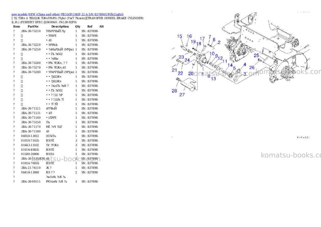 Komatsu fb15gf/18gf-12-a s/n 837898-up Parts catalog cover Page 6