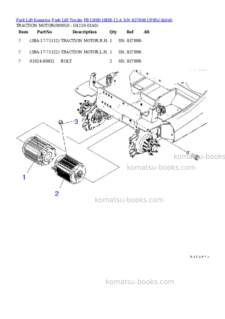Komatsu fb15hb/18hb-12-a s/n 837898-up Parts catalog cover Page 8