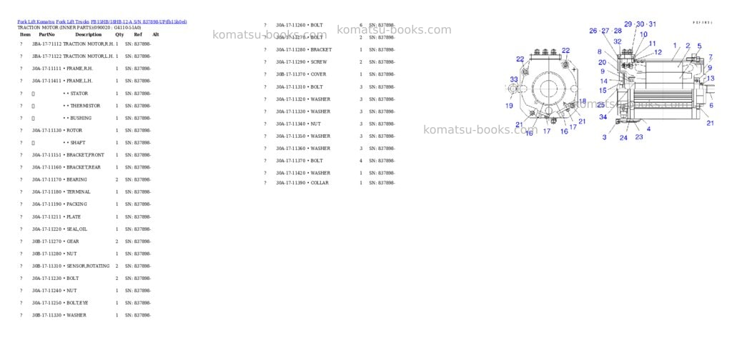 Komatsu fb15hb/18hb-12-a s/n 837898-up Parts catalog cover Page 9