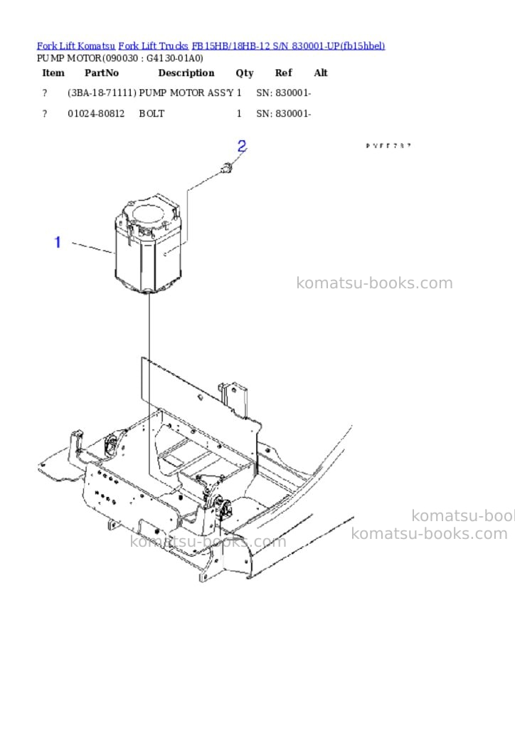 Komatsu fb15hb/18hb-12 s/n 830001-up Parts catalog cover Page 10