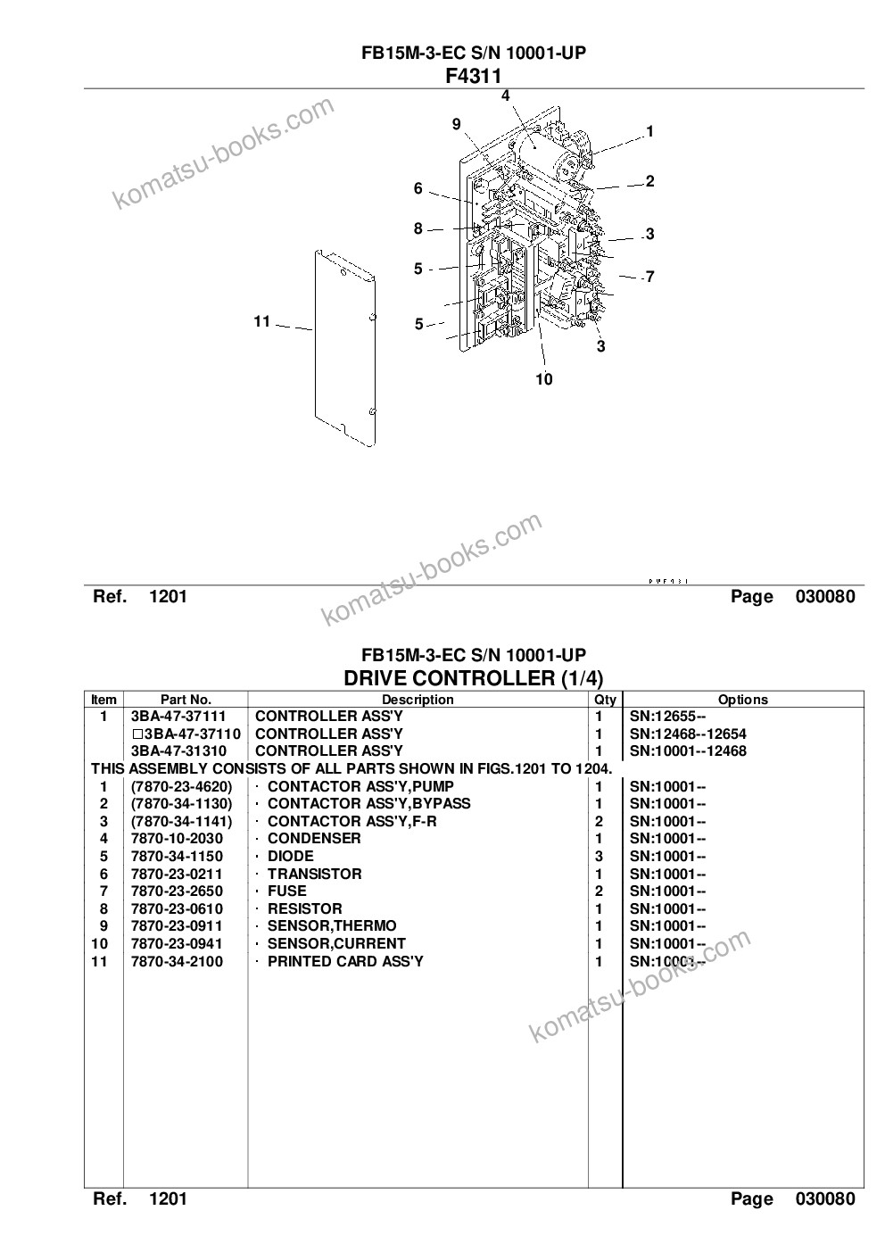 Komatsu fb15m-3-ec s/n 10001-up Parts catalog cover Page 10