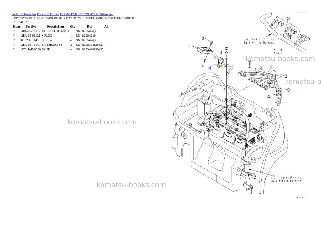 Komatsu FB15M-12-B S/N 829542-UP Parts catalog cover Page 10 Komatsu FB15M-12-B S/N 829542-UP Parts catalog cover Page 10