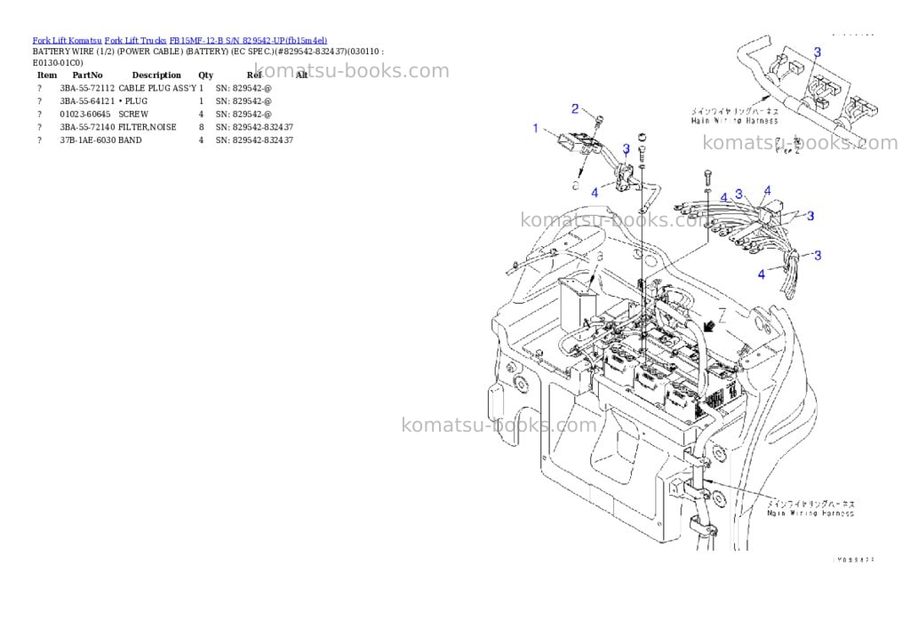 Komatsu FB15MF-12-B S/N 829542-UP Parts catalog cover Page 10 Komatsu FB15MF-12-B S/N 829542-UP Parts catalog cover Page 10
