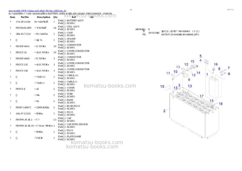 Komatsu fb15m_cl Parts catalog cover Page 3 Komatsu fb15m_cl Parts catalog cover Page 3