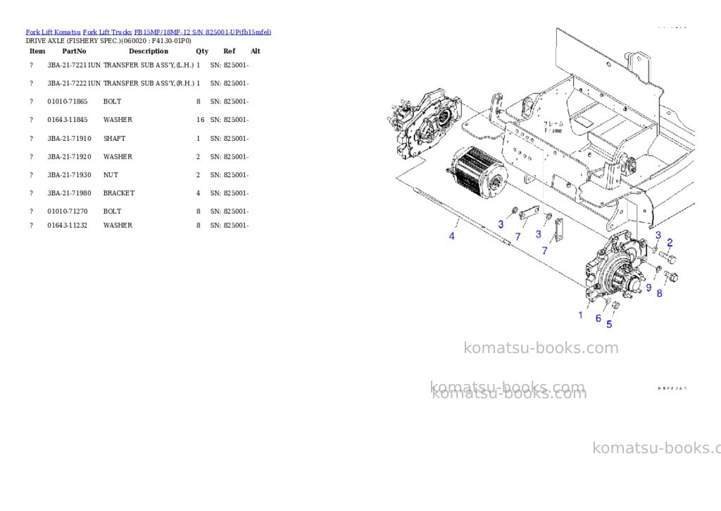 Komatsu fb15mf/18mf-12 s/n 825001-up Parts catalog cover Page 7 Komatsu fb15mf/18mf-12 s/n 825001-up Parts catalog cover Page 7