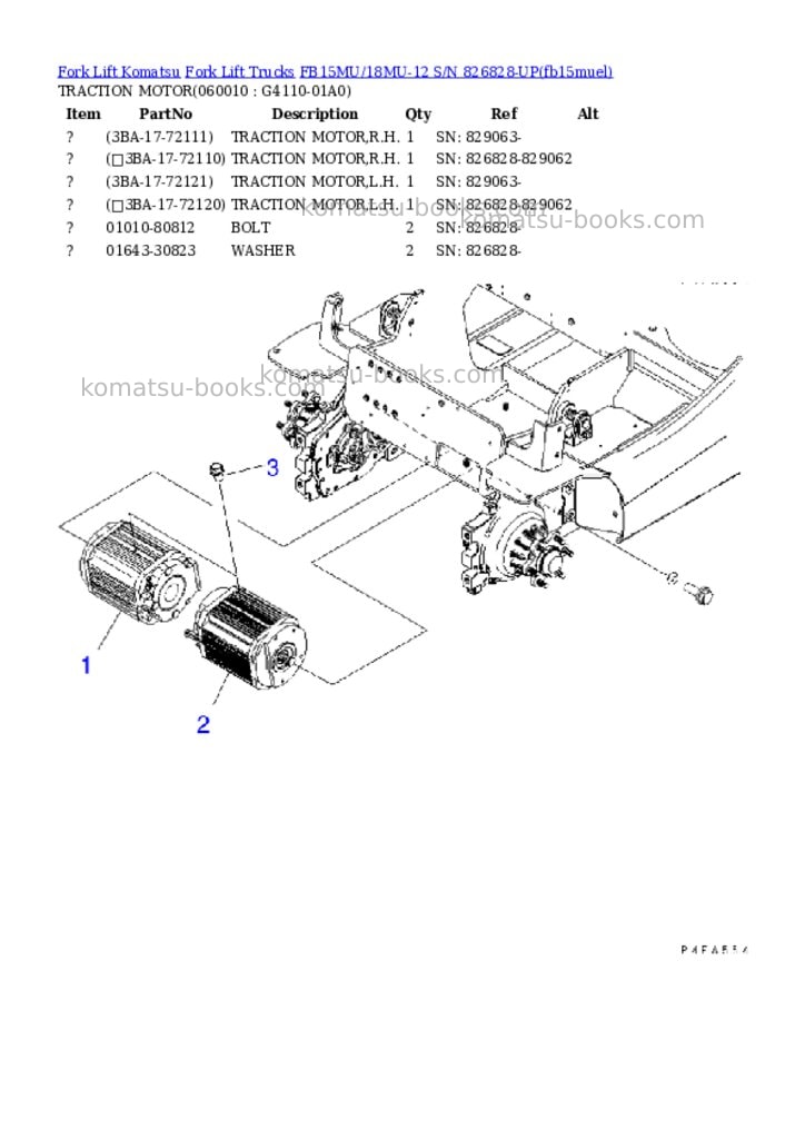 Komatsu FB15MU/18MU-12 S/N 826828-UP Parts catalog cover Page 5 Komatsu FB15MU/18MU-12 S/N 826828-UP Parts catalog cover Page 5