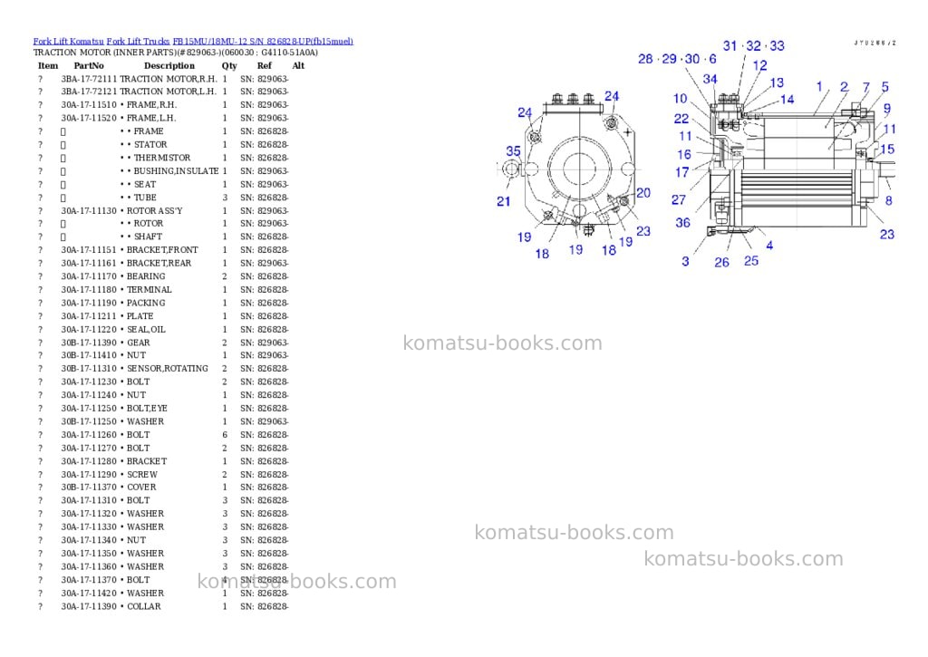 Komatsu FB15MU/18MU-12 S/N 826828-UP Parts catalog cover Page 7 Komatsu FB15MU/18MU-12 S/N 826828-UP Parts catalog cover Page 7