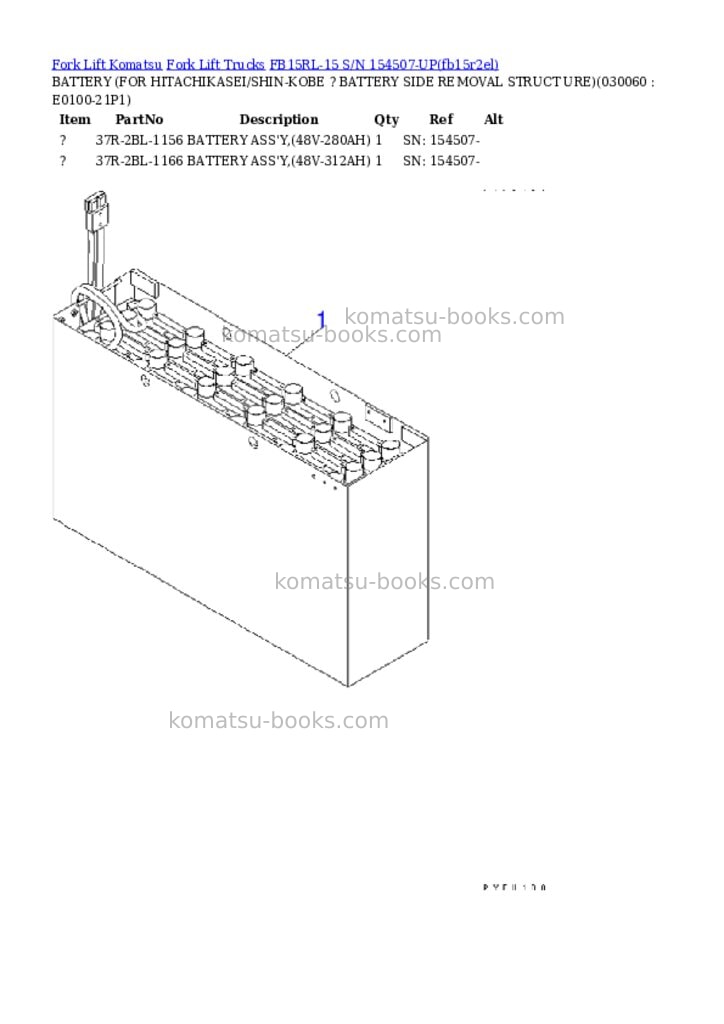 Komatsu FB15RL-15 S/N 154507-UP Parts catalog cover Page 5