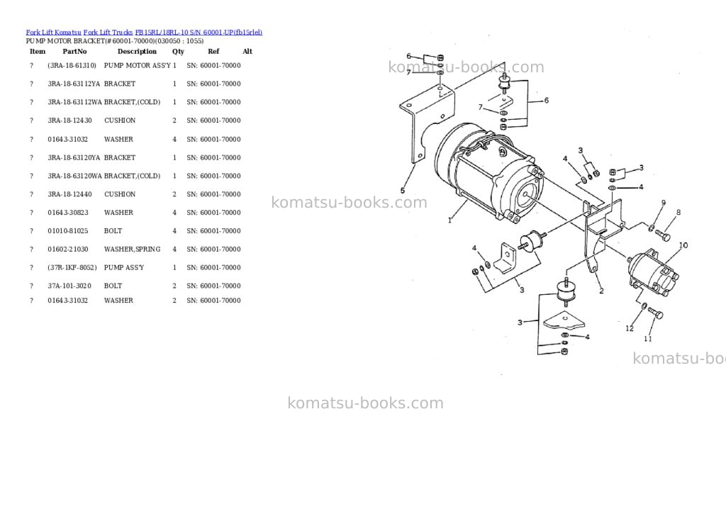 Komatsu fb15rl/18rl-10 s/n 60001-up Parts catalog cover Page 4