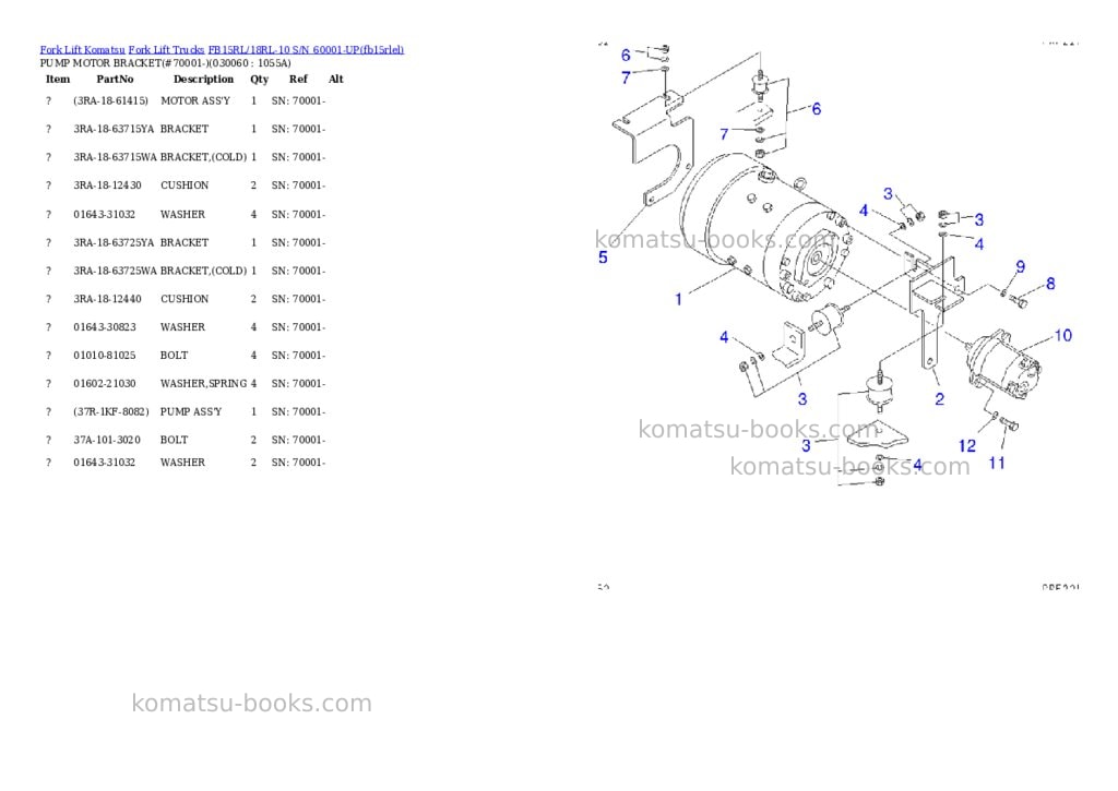 Komatsu fb15rl/18rl-10 s/n 60001-up Parts catalog cover Page 5