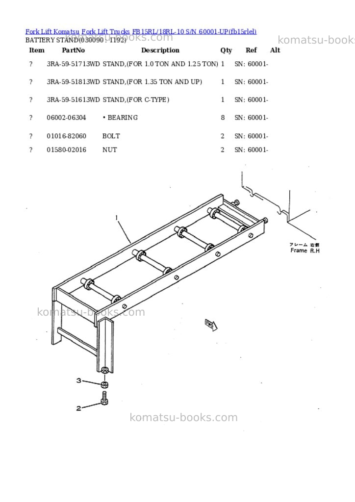 Komatsu fb15rl/18rl-10 s/n 60001-up Parts catalog cover Page 8