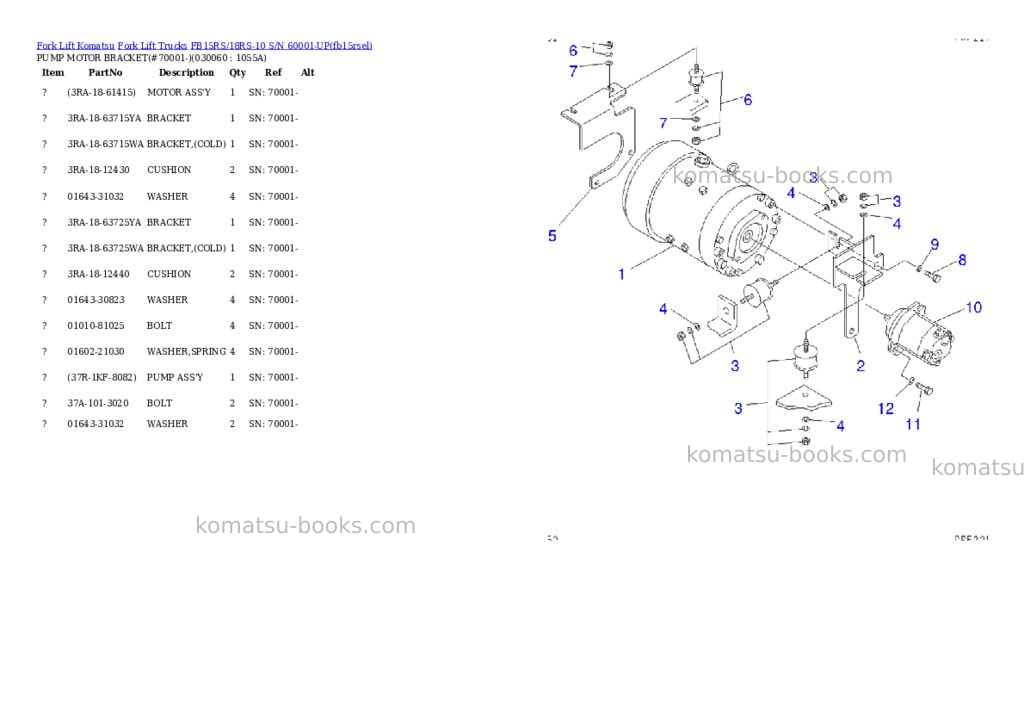 Komatsu fb15rs/18rs-10 s/n 60001-up Parts catalog cover Page 5