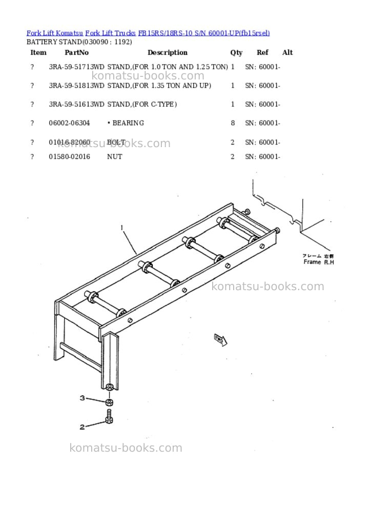 Komatsu fb15rs/18rs-10 s/n 60001-up Parts catalog cover Page 8