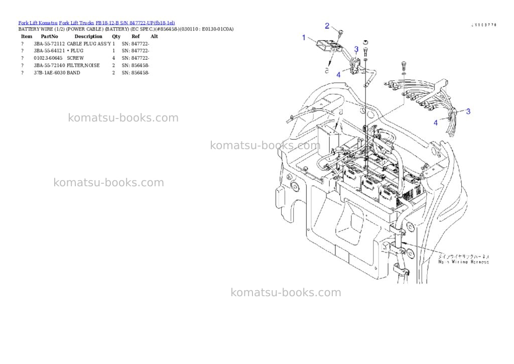 Komatsu FB18-12-B S/N 847722-UP Parts catalog cover Page 10 Komatsu FB18-12-B S/N 847722-UP Parts catalog cover Page 10