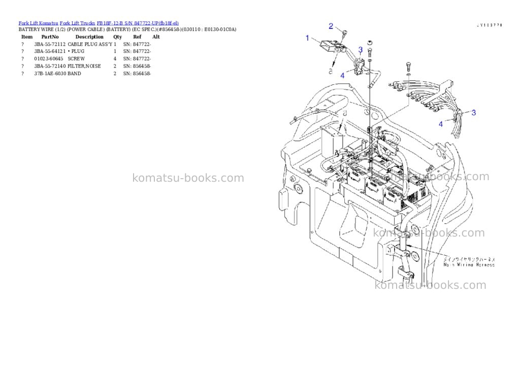 Komatsu FB18F-12-B S/N 847722-UP Parts catalog cover Page 10