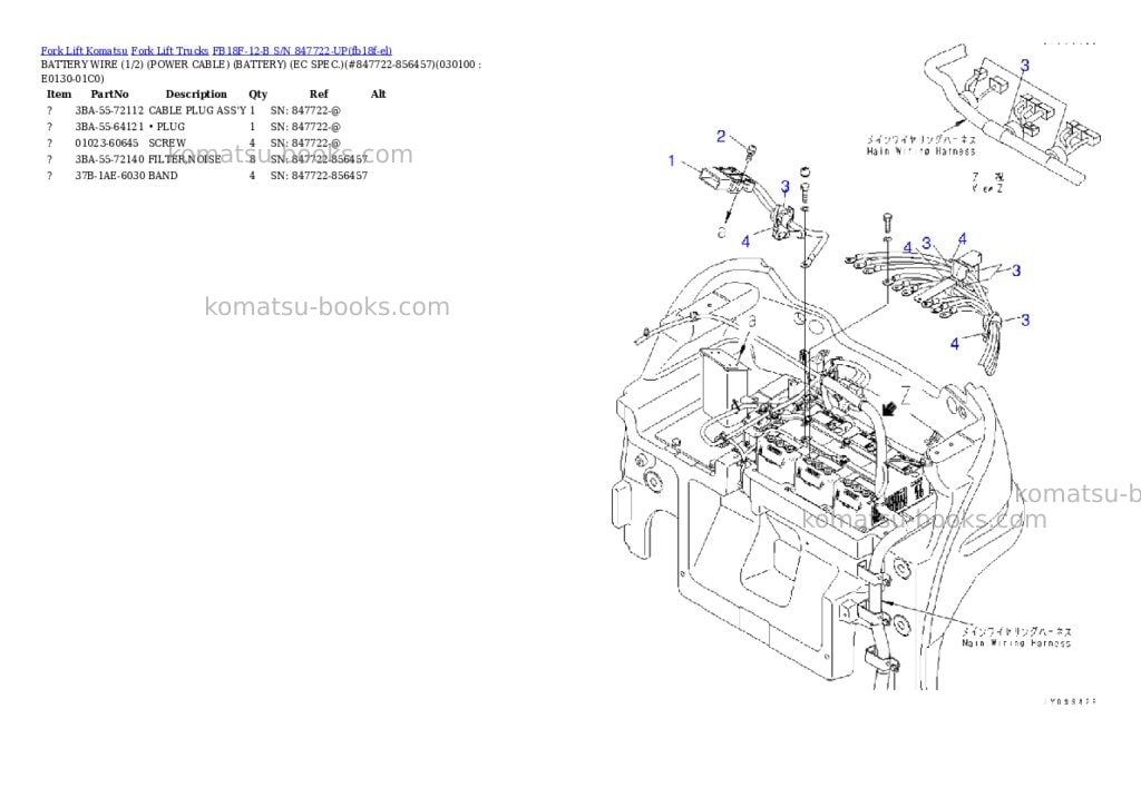 Komatsu FB18F-12-B S/N 847722-UP Parts catalog cover Page 9