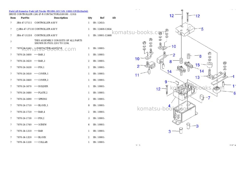 Komatsu fb18m-3-ec s/n 10001-up Parts catalog cover Page 9 Komatsu fb18m-3-ec s/n 10001-up Parts catalog cover Page 9
