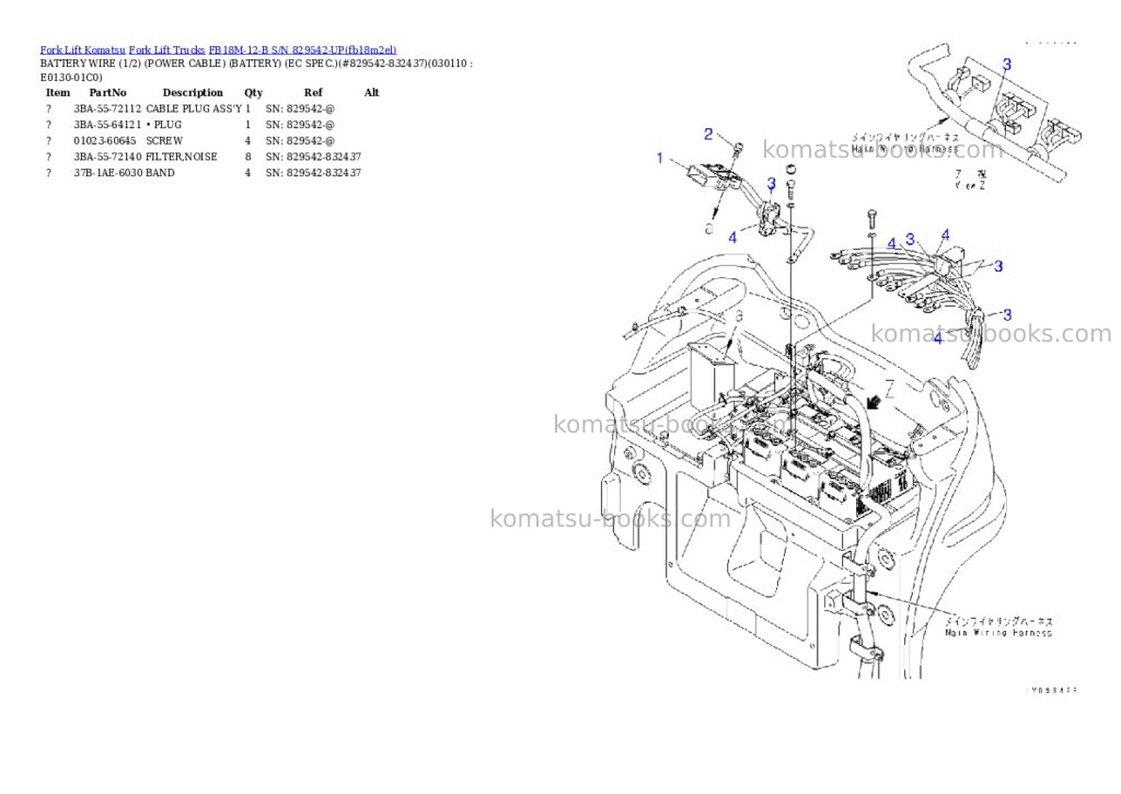 Komatsu FB18M-12-B S/N 829542-UP Parts catalog cover Page 10 Komatsu FB18M-12-B S/N 829542-UP Parts catalog cover Page 10