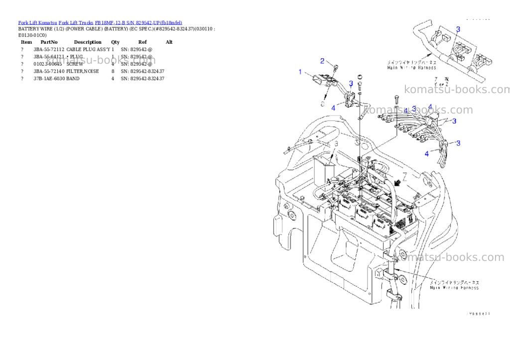 Komatsu FB18MF-12-B S/N 829542-UP Parts catalog cover Page 10