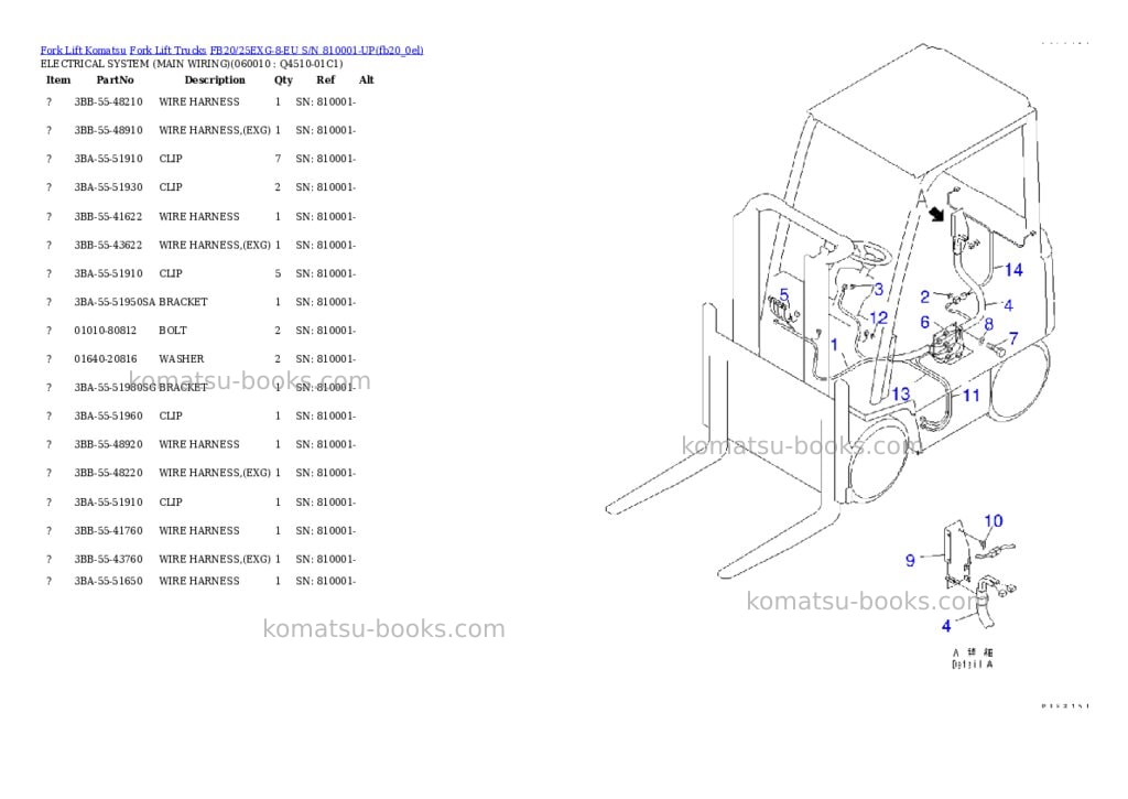 Komatsu fb20/25exg-8-eu s/n 810001-up Parts catalog cover Page 6