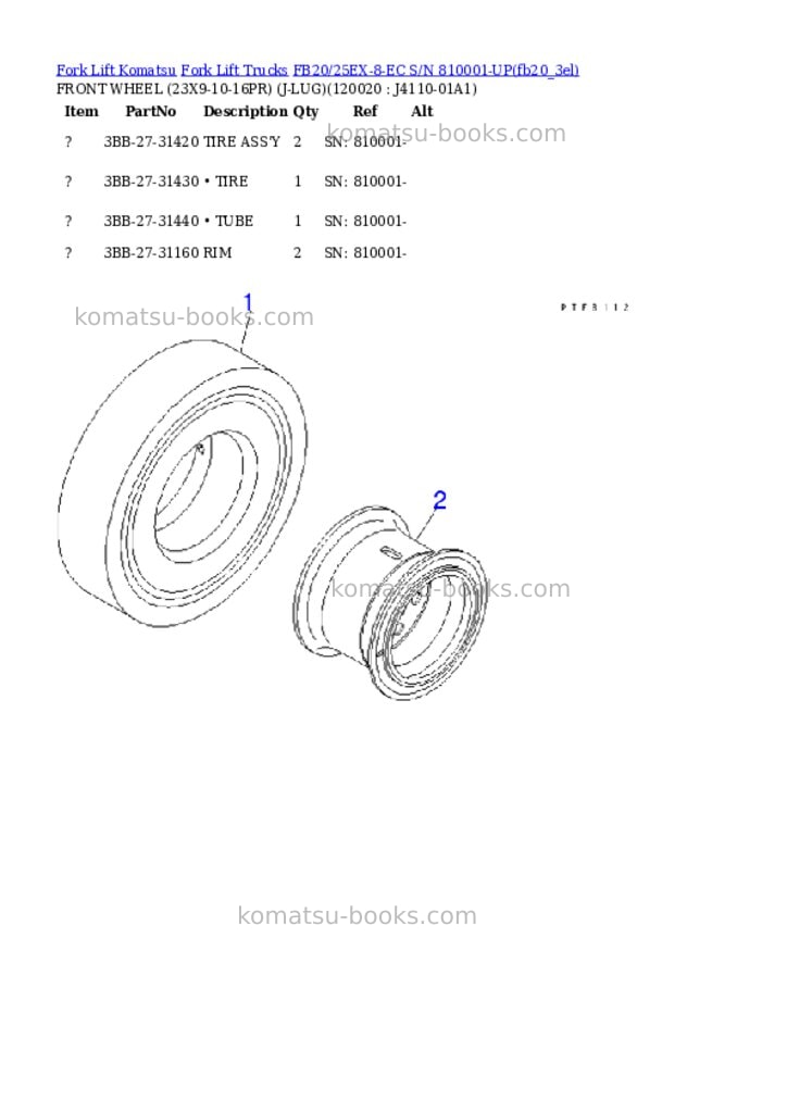Komatsu fb20/25ex-8-ec s/n 810001-up Parts catalog cover Page 10 Komatsu fb20/25ex-8-ec s/n 810001-up Parts catalog cover Page 10