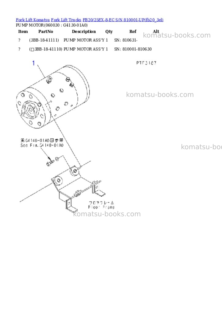 Komatsu fb20/25ex-8-ec s/n 810001-up Parts catalog cover Page 4 Komatsu fb20/25ex-8-ec s/n 810001-up Parts catalog cover Page 4
