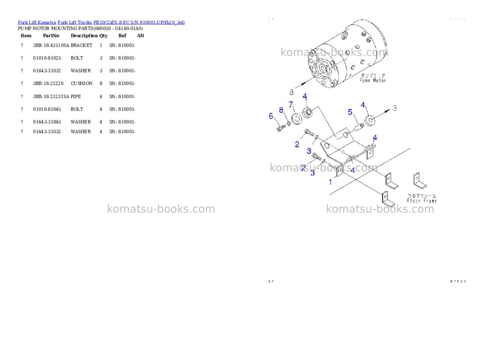 Komatsu fb20/25ex-8-ec s/n 810001-up Parts catalog cover Page 6 Komatsu fb20/25ex-8-ec s/n 810001-up Parts catalog cover Page 6