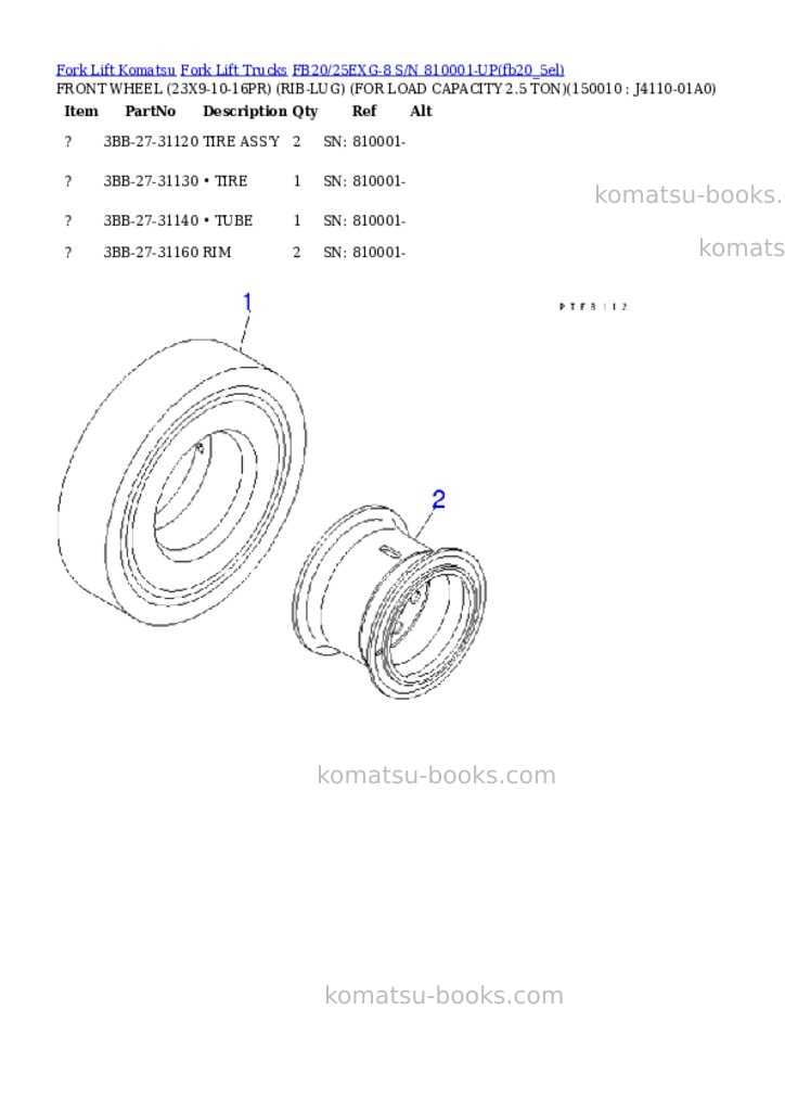 Komatsu fb20rn/25rn-4 s/n 4001-up Parts catalog cover Page 10 Komatsu fb20rn/25rn-4 s/n 4001-up Parts catalog cover Page 10