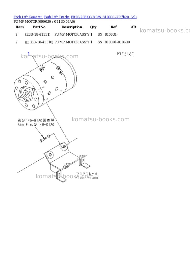 Komatsu fb20rn/25rn-4 s/n 4001-up Parts catalog cover Page 5 Komatsu fb20rn/25rn-4 s/n 4001-up Parts catalog cover Page 5