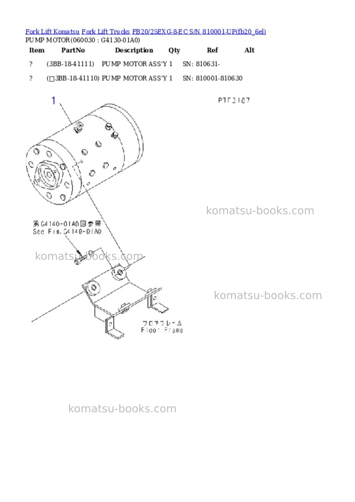 Komatsu fb20/25exg-8-ec s/n 810001-up Parts catalog cover Page 4