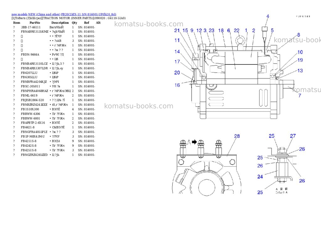 Komatsu fb20/25ex-11 s/n 814001-up Parts catalog cover Page 4