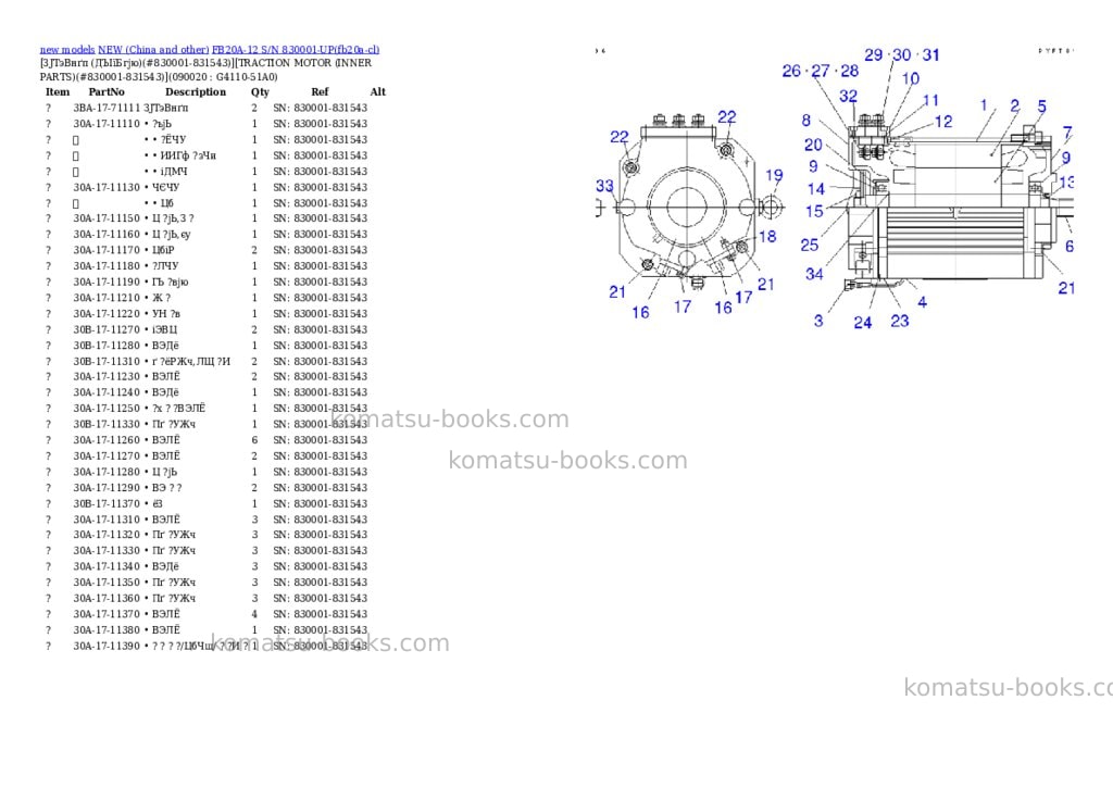Komatsu fb20a-12 s/n 830001-up Parts catalog cover Page 9 Komatsu fb20a-12 s/n 830001-up Parts catalog cover Page 9