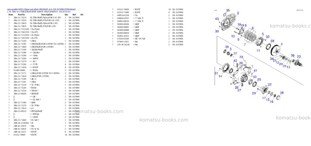 Komatsu fb20agf-12-a s/n 837898-up Parts catalog cover Page 3