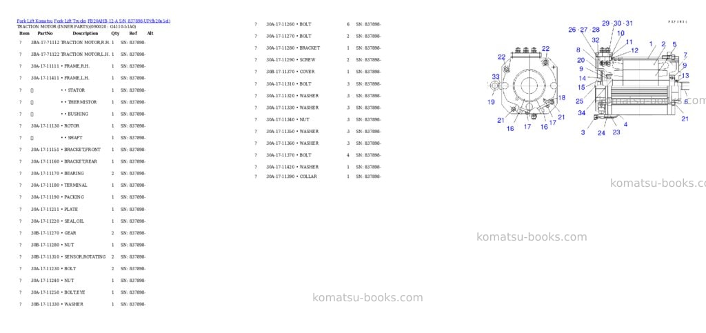 Komatsu fb20ahb-12-a s/n 837898-up Parts catalog cover Page 6
