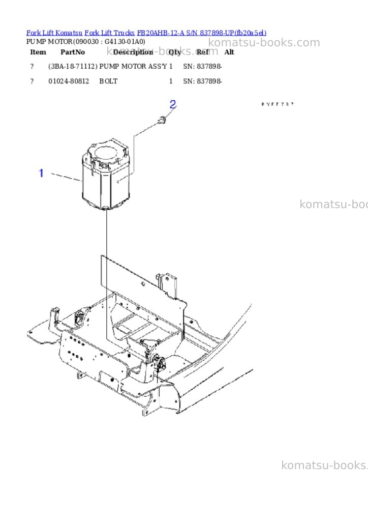 Komatsu fb20ahb-12-a s/n 837898-up Parts catalog cover Page 7