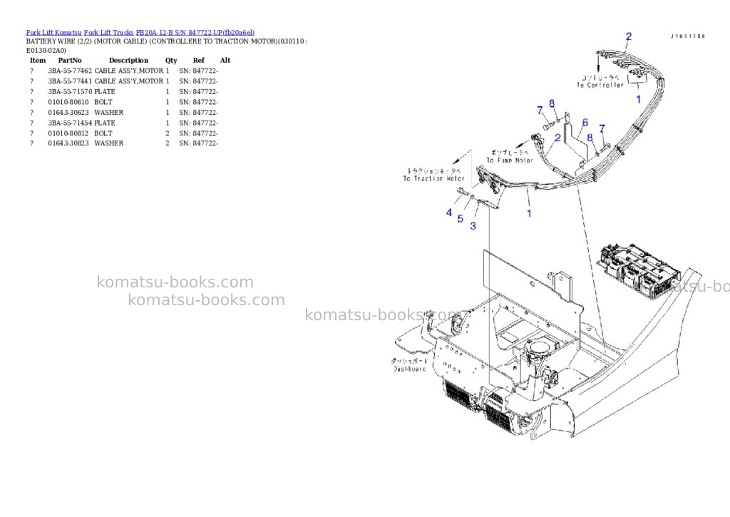 Komatsu FB20A-12-B S/N 847722-UP Parts catalog cover Page 10 Komatsu FB20A-12-B S/N 847722-UP Parts catalog cover Page 10