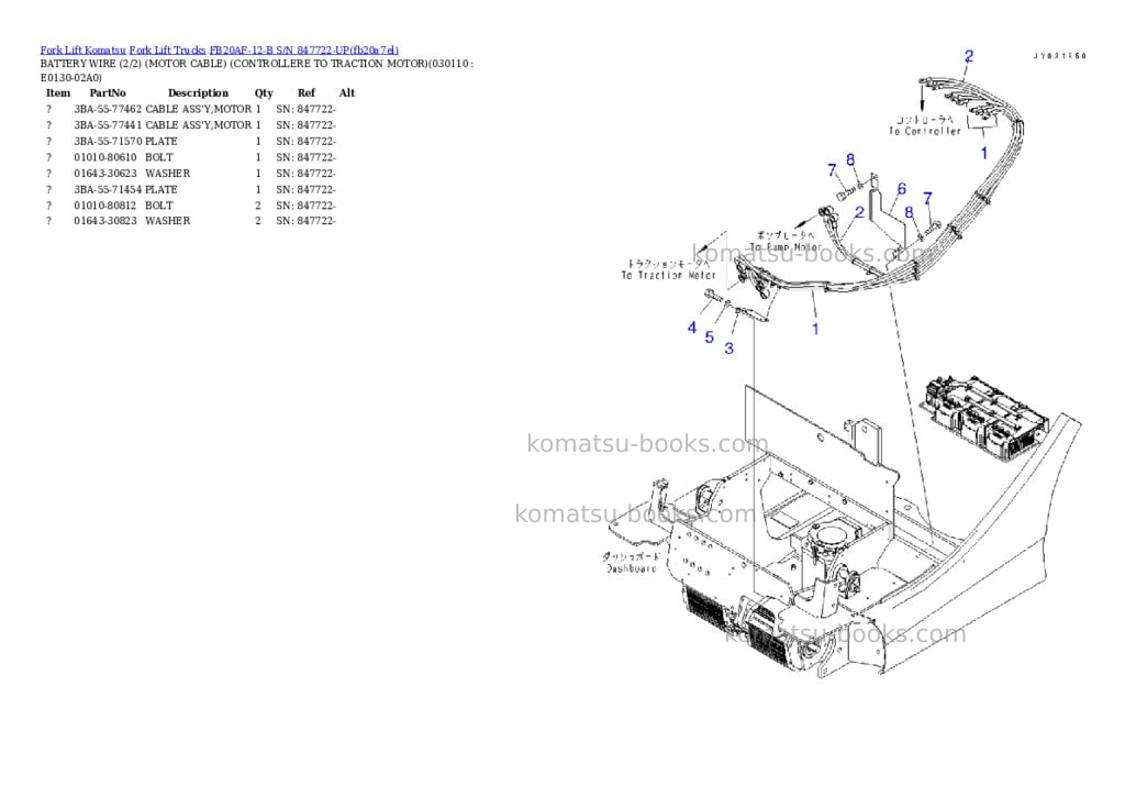Komatsu FB20AF-12-B S/N 847722-UP Parts catalog cover Page 10