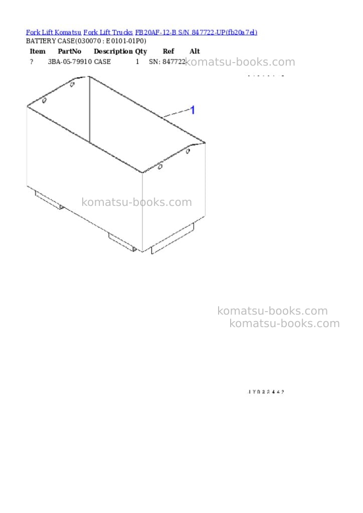 Komatsu FB20AF-12-B S/N 847722-UP Parts catalog cover Page 6