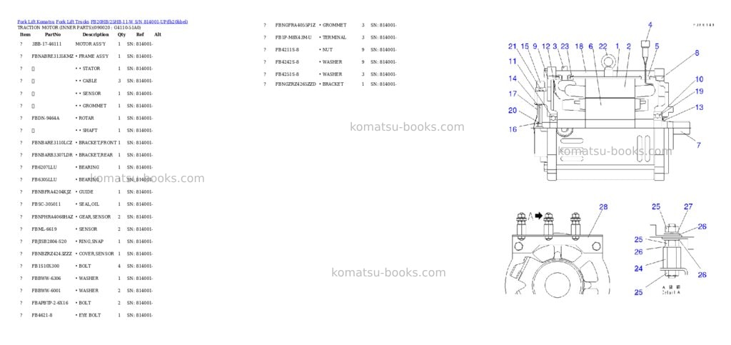 Komatsu fb20hb/25hb-11 s/n 814001-up Parts catalog cover Page 6