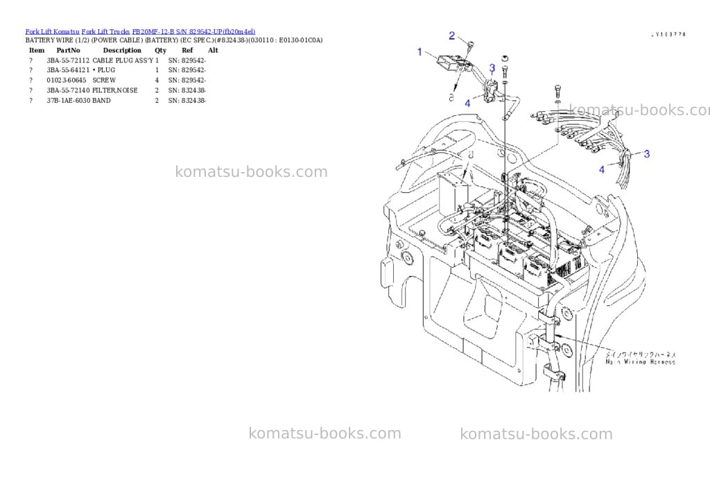Komatsu FB20MF-12-B S/N 829542-UP Parts catalog cover Page 10 Komatsu FB20MF-12-B S/N 829542-UP Parts catalog cover Page 10