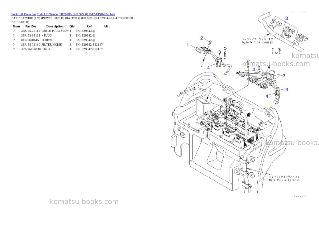 Komatsu FB20MF-12-B S/N 829542-UP Parts catalog cover Page 9 Komatsu FB20MF-12-B S/N 829542-UP Parts catalog cover Page 9