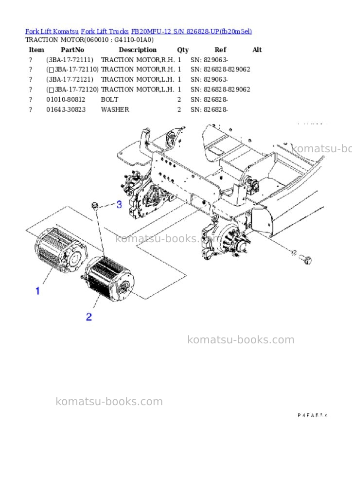 Komatsu FB20MFU-12 S/N 826828-UP Parts catalog cover Page 9 Komatsu FB20MFU-12 S/N 826828-UP Parts catalog cover Page 9