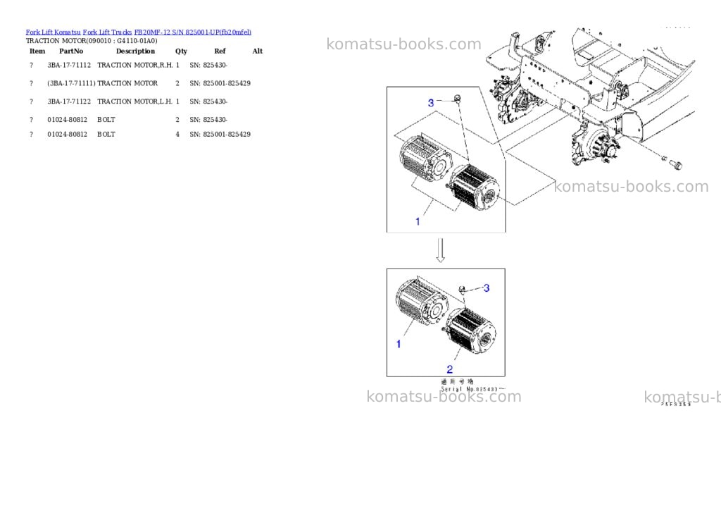 Komatsu fb20mf-12 s/n 825001-up Parts catalog cover Page 10 Komatsu fb20mf-12 s/n 825001-up Parts catalog cover Page 10