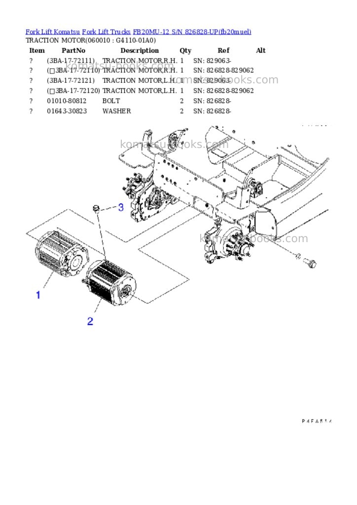 Komatsu FB20MU-12 S/N 826828-UP Parts catalog cover Page 5 Komatsu FB20MU-12 S/N 826828-UP Parts catalog cover Page 5