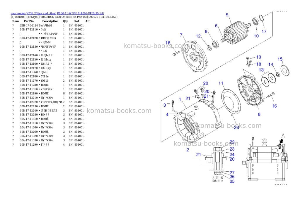 Komatsu fb30-11-w s/n 814001-up Parts catalog cover Page 4