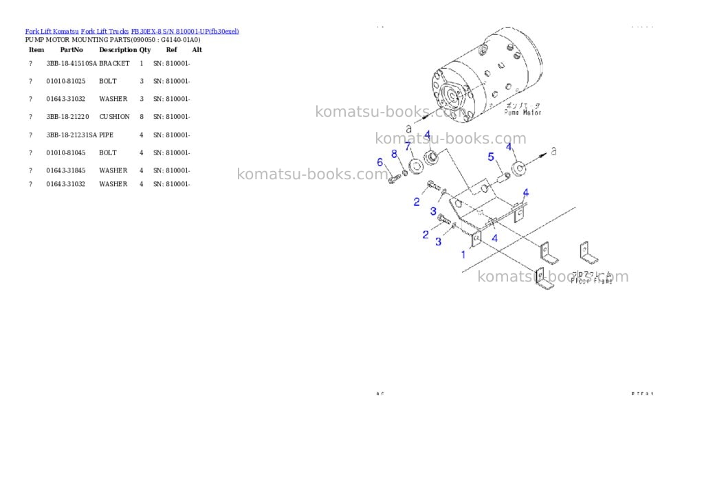 Komatsu fb30ex-8 s/n 810001-up Parts catalog cover Page 10